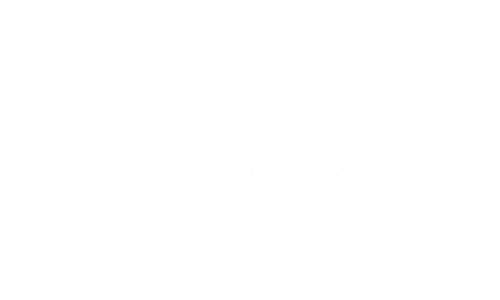 Logo von BARMER in weißer Schrift auf schwarzem Hintergrund, klar und einfach gestaltet.